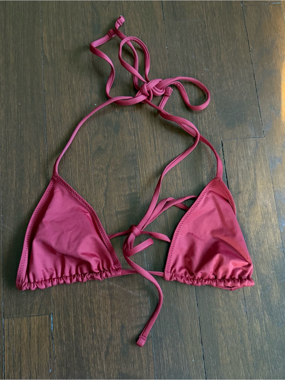 Frankie's Bikinis x BELLA HADID Nick Triangle Bikini Top - Valentine Large - Picture 2 of 3